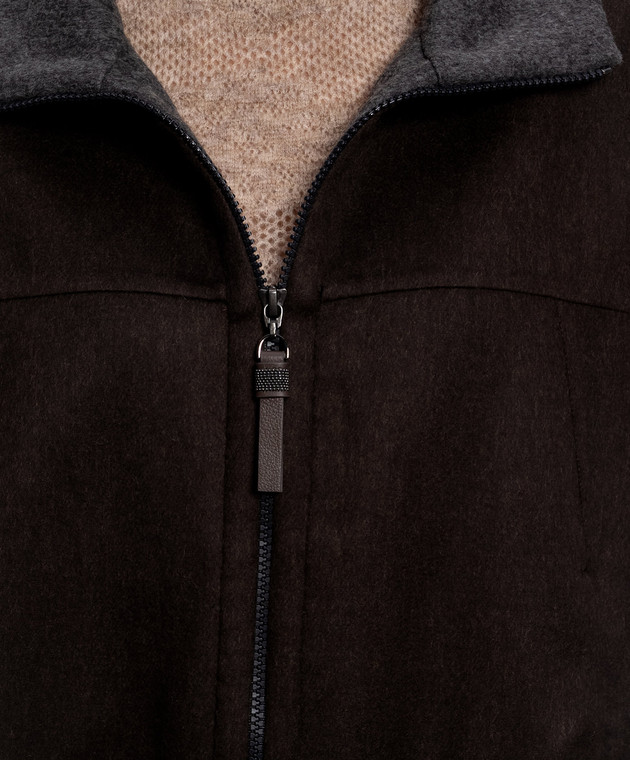 Brunello Cucinelli Коричневая куртка из шерсти MP565B3F06 изображение 5