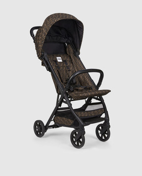 Fendi Детская коричневая коляска в брендовый узор FF BUV020AA5T