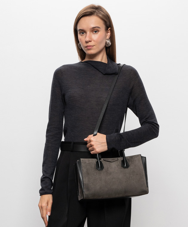 Givenchy Серая сумка замшевая тоут Catchall с фактурным логотипом BB5197B2D6 изображение 2