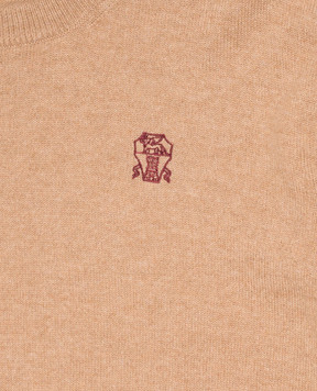 Brunello Cucinelli Детский коричневый джемпер из кашемира B22M10010A