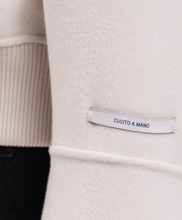 Max Mara Sportmax Бомбер ONDATA из шерсти цвета айвори SPXONDATA изображение 5