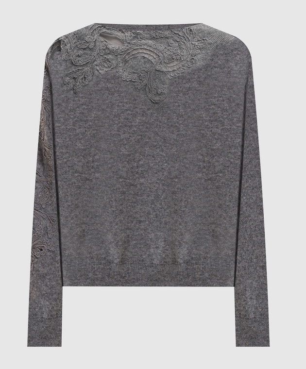Ermanno Scervino Серый джемпер из кашемира D495M302APPYU