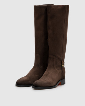Santoni Коричневые замшевые сапоги WSHM71084BJ2NHSY
