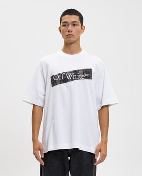 Off-White Біла футболка з вишивкою логотипа 44MAA120F5J00N