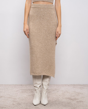 Peserico Бежева спідниця міді з вовною E95018F0509207