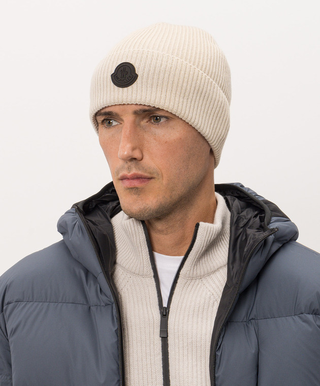 Moncler Сіра шапка з вовни L20913B00071M1131 зображення 2