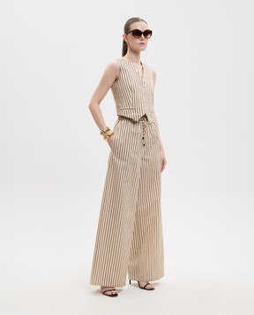 Max Mara Бежеві штани ORDINE в смужку MXMORDINE