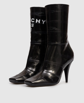 Givenchy Черные кожаные ботильоны с логотипом BE605FE2FQ