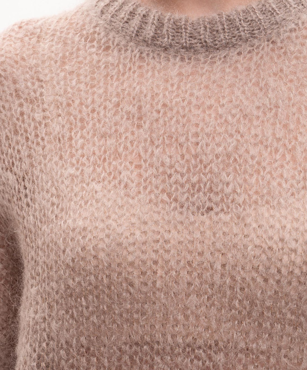 Brunello Cucinelli Коричневий светр з вовною MLC349300P зображення 5