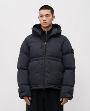 Stone Island Синій пуховик з логотипом K2S154100019S0182