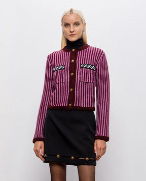 Versace Кардиган з вовни в контрастний візерунок 10265461A19052