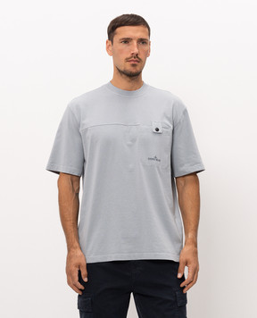 Stone Island Серая футболка с принтом логотипа L2S152100028S0500