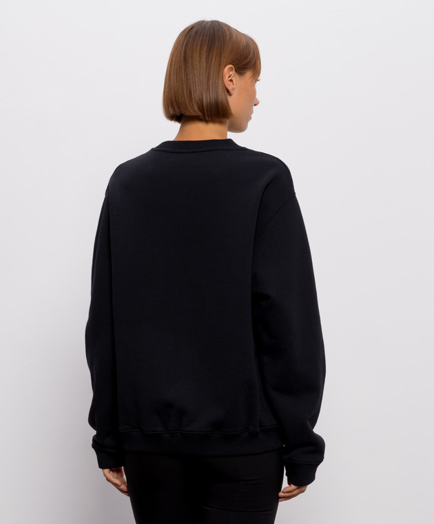 Off-White Черный свитшот с принтом логотипа 2FE00504T изображение 4