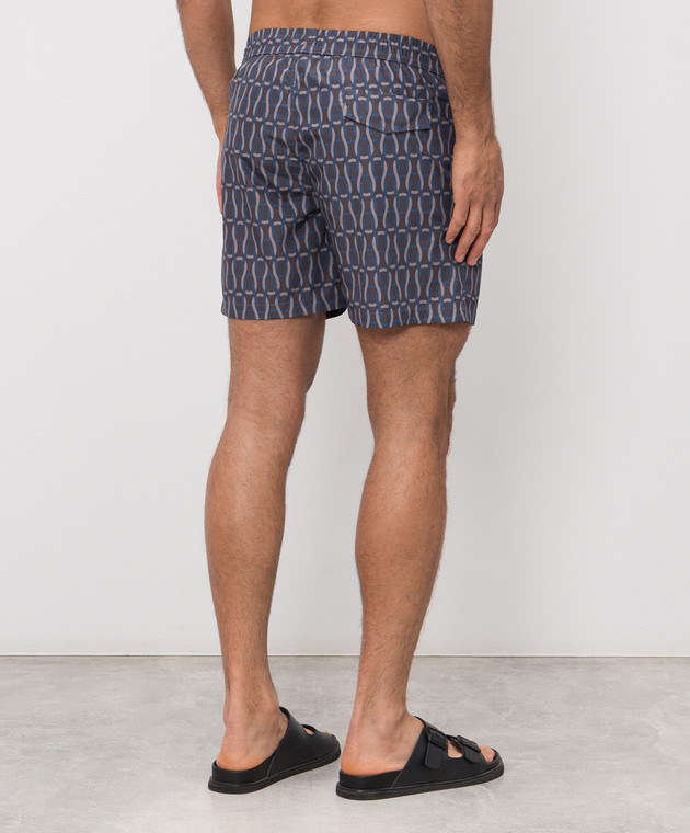 Enrico Mandelli Серые шорты для плавания в принт MARLIN6070 изображение 3