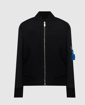 Off-White Черный бомбер из кашемира 44MEH05JF5F001