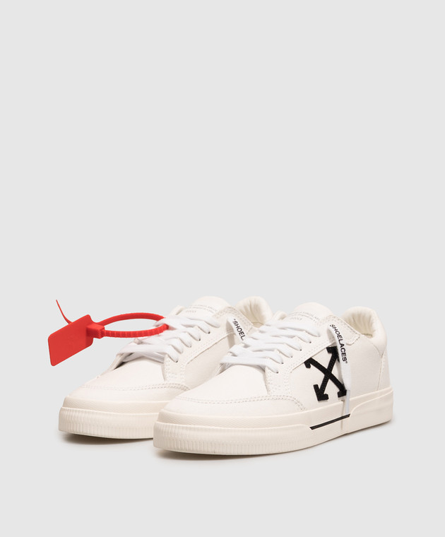 Off-White Белые кроссовки Vulcanized с фактурным логотипом W288C9F003 изображение 2
