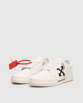 Off-White Белые кроссовки Vulcanized с фактурным логотипом W288C9F003
