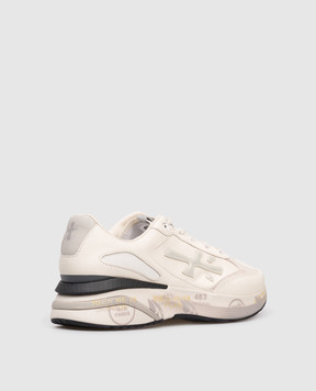 Premiata Белые кожаные кроссовки MOERUN MOERUN7872
