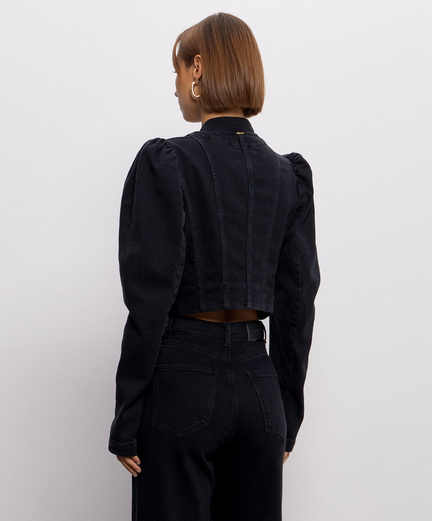 Twinset Черная укороченная джинсовая куртка 262TP2520 изображение 4