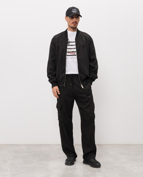 Iceberg Черный бомбер с нашивкой логотипа O0905287