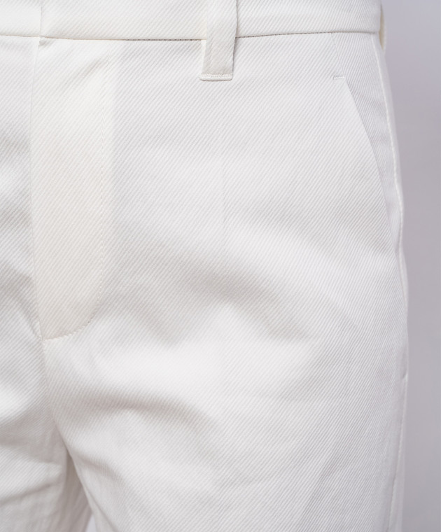 Brunello Cucinelli Білі штани з ланцюжком моніль ML120P9064 зображення 5