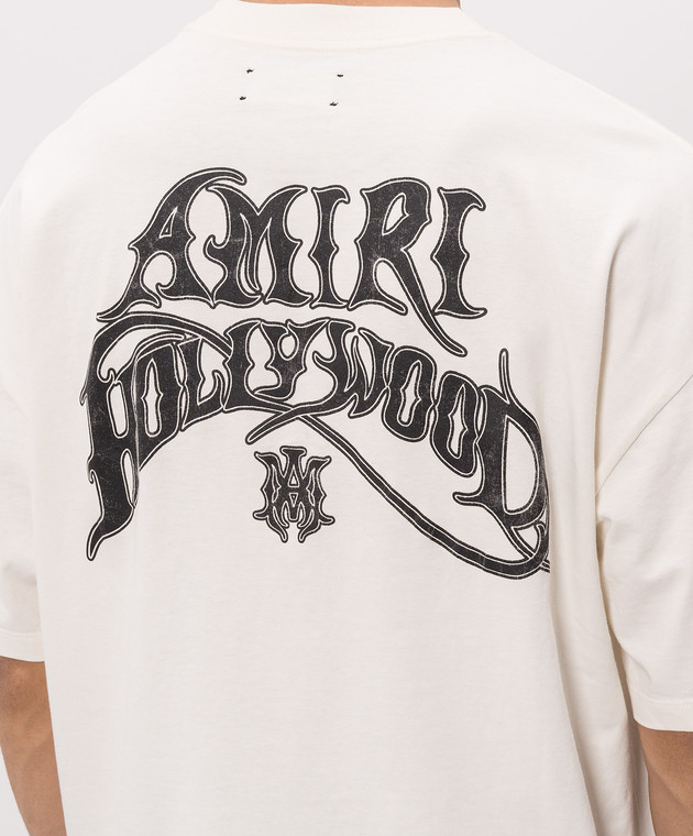 AMIRI Футболка HOLLYWOOD цвета айвори AMTOJR1189 изображение 5