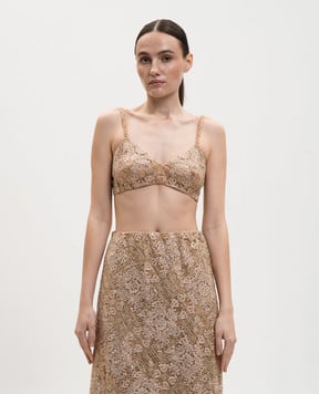 Ermanno Scervino Бежевий бралет з кристалами D482L715CTUEO