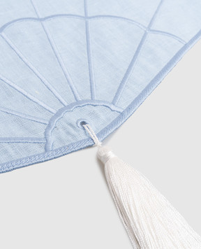 Truffle Bee Голубой столовый коврик Blossom с леном с вышивкой LP32C2S27