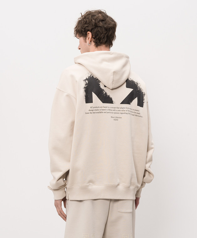 Off-White Бежевая спортивная куртка с эмблемой Half Arrow 44MBE015S26F003 изображение 4