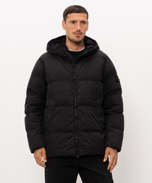 Stone Island Чорний пуховик з патчем логотипа L2S154100037S0A23 зображення 3