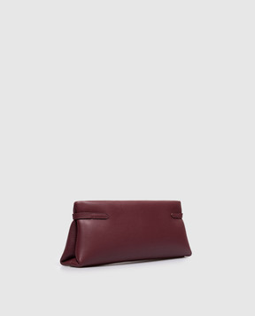 Brunello Cucinelli Бордовый кожаный клатч MBDKB2785P