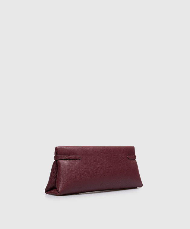Brunello Cucinelli Бордовий шкіряний клатч MBDKB2785P зображення 3