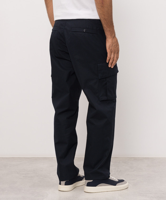 Stone Island Синие брюки-карго с патчем L2S153100021S0F01 изображение 4