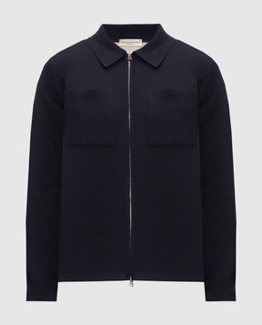 Cashmere&Whiskey Синій кардиган із шовком MU10342318519R