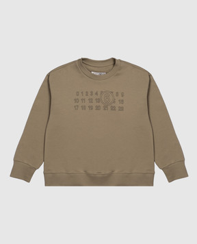 Maison Margiela MM6 Дитячий світшот кольору хакі M61116MM02X