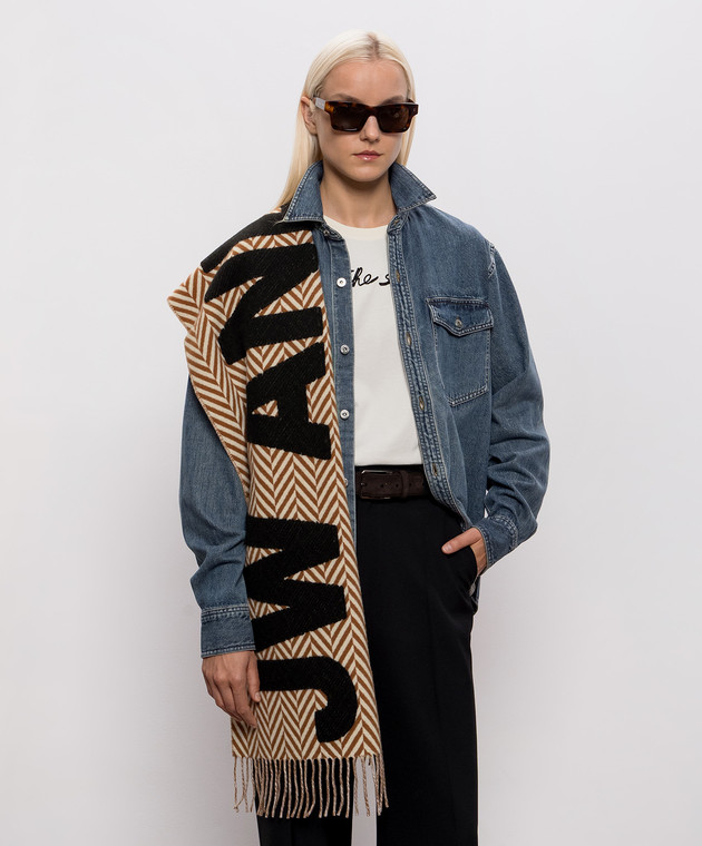 JW Anderson Шарф с шерстью с нашивкой логотипа SA0011FA0501 изображение 2