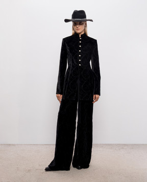 Ann Demeulemeester Чорний оксамитовий жакет Yana Marsina з шовком B0014267FA753