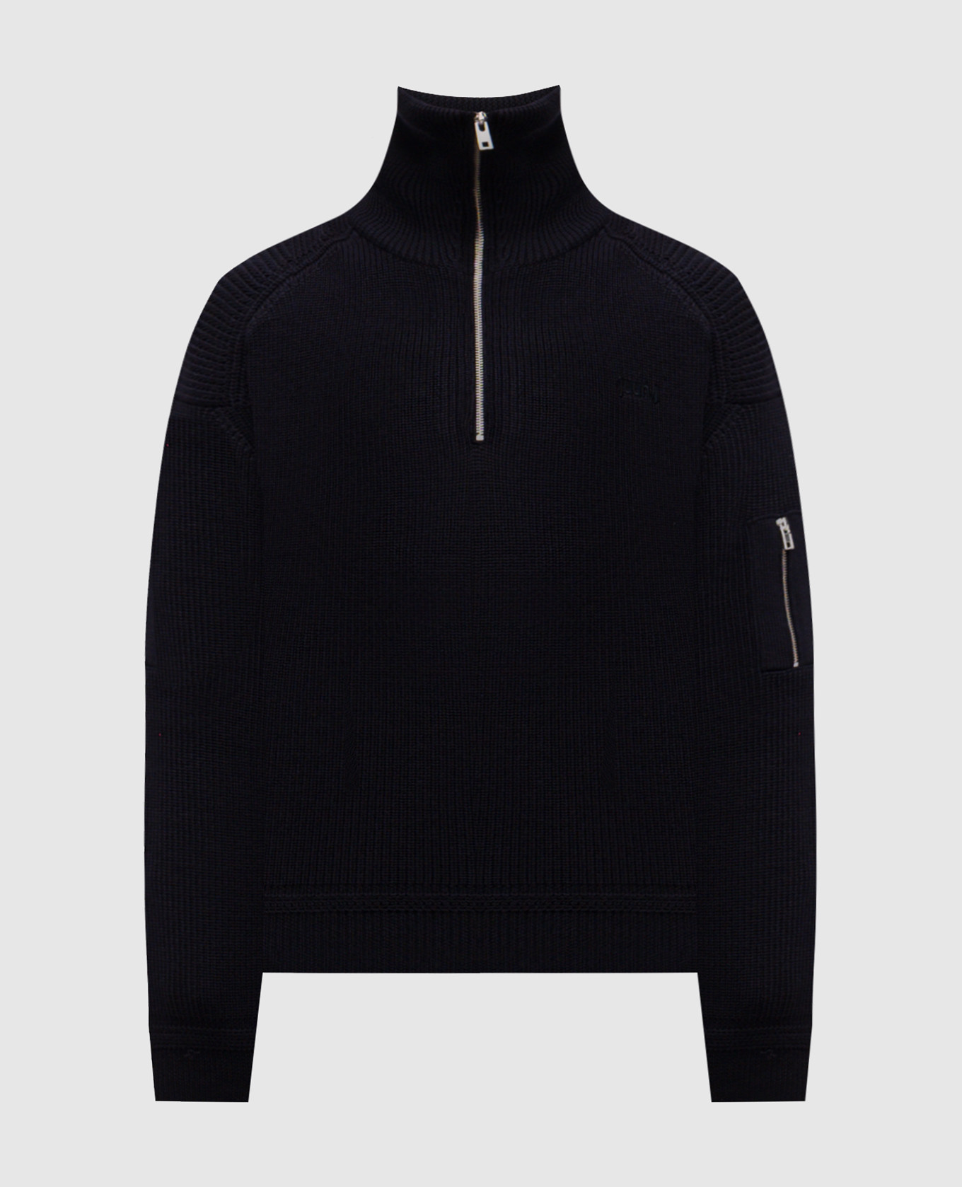 Blue wool sweater with logo Juun.j