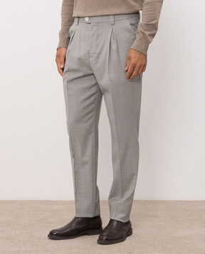 Brunello Cucinelli Серые брюки из шерсти MH2443030F
