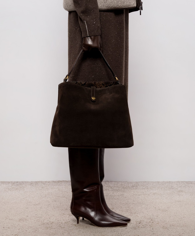Gianni Chiarini Коричнева замшева сумка FIONA BS12486CMPTY зображення 2
