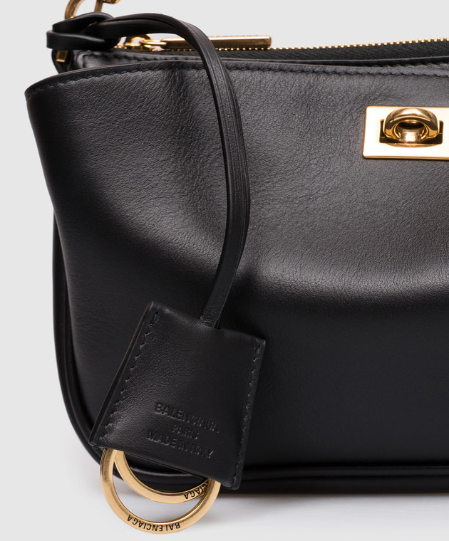 Balenciaga Черная кожаная сумка Rodeo Sling 8141112ABKX изображение 4