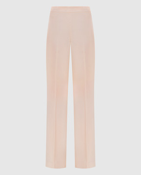 Twinset Бежевые брюки клеш с логотипом 261TP2421