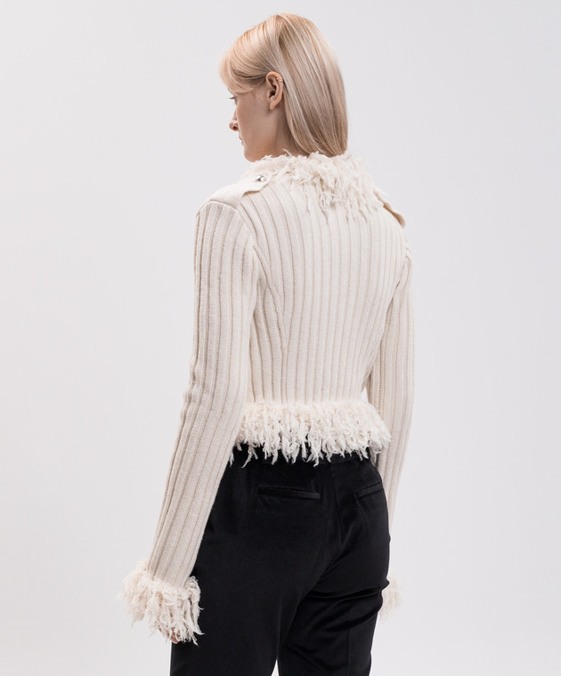 Ann Demeulemeester Бежевый кардиган Aland Marsina из шерсти B0014475KN093 изображение 4