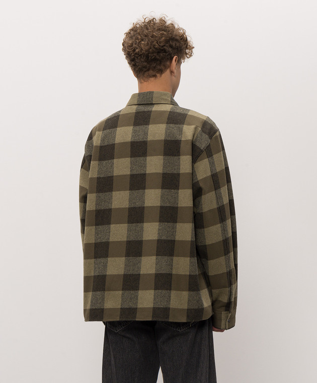 AMIRI Зеленая рубашка в клетку AM426SH063 изображение 4