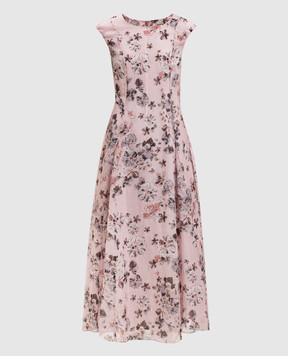 Max Mara Розовое платье SMMPEONIE из рамы в цветочный принт SMMPEONIE