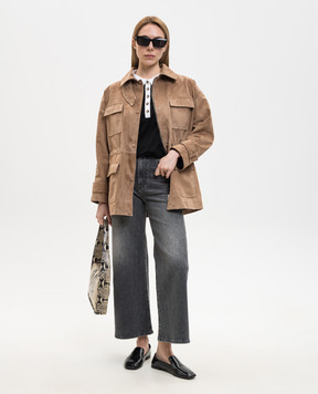 Khaite Черные джинсы Delina с эффектом потертости 1179925031