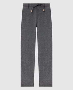 Canali Брюки серого цвета из шерсти AR03472V91659