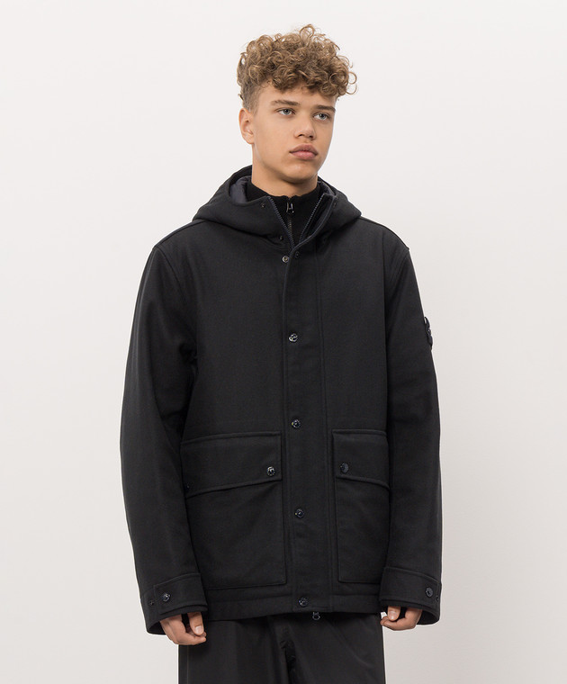 Stone Island Синя куртка з вовною L2S154100018S0F24 зображення 3