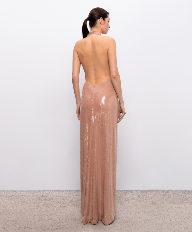 Nissa Бежевое платье с открытой спиной RS16506 изображение 4