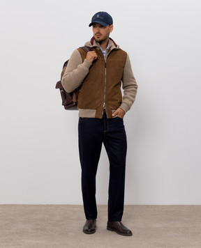 Brunello Cucinelli Бежевый джемпер из кашемира M2200124